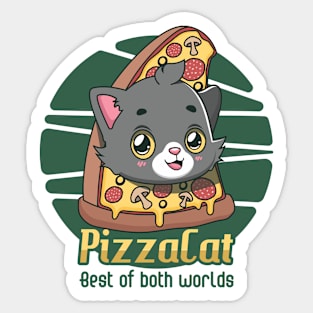 Kawaii pizza cat design Sticker